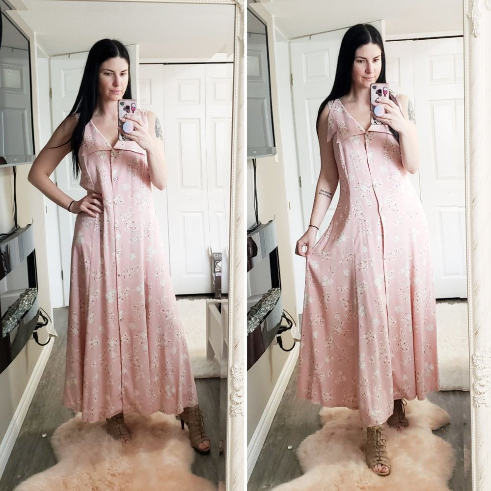 Joseph Ribkoff  Vintage Cottagecore Pink Floral Dress 10
